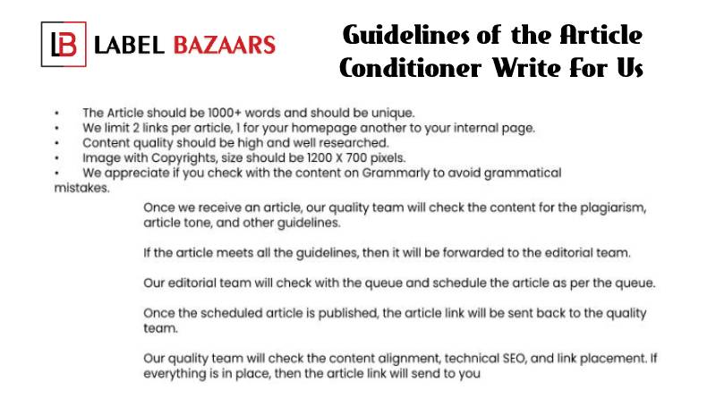 Guidelines Conditioner Write For Us