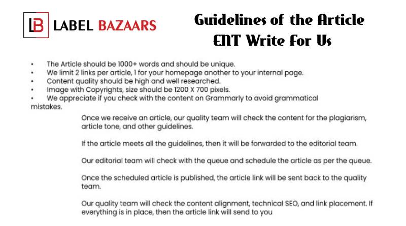 Guidelines ENT Write For Us