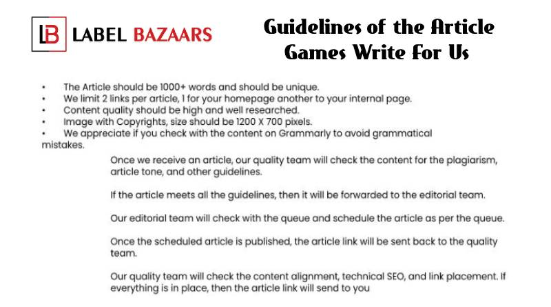 Guidelines Games Write For Us