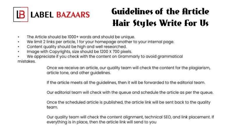Guidelines Hair Styles Write For Us