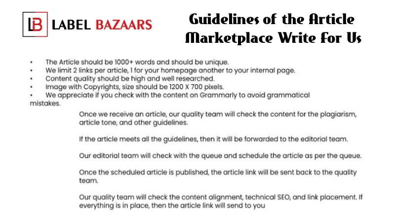 Guidelines Marketplace Write For Us
