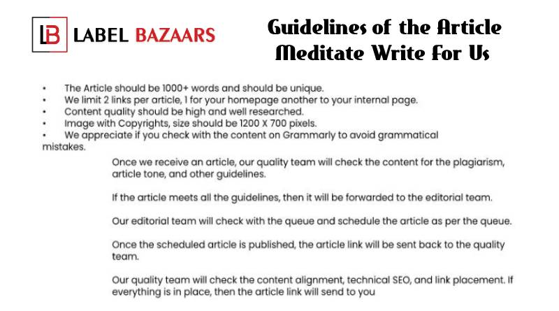 Guidelines Meditate Write For Us