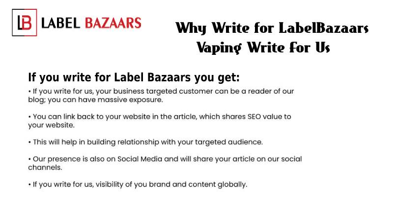 Why Write for Vaping Write for Us