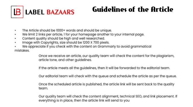 guidelines for labelbazaars