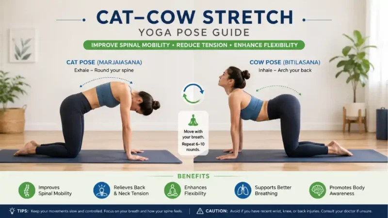 Cat-Cow Stretch: Benefits, Proper Technique, Variations and Safety Tips